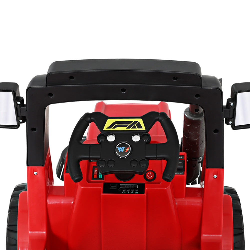 Rigo 12V Kids Ride-On Street Sweeper Truck Remote Red