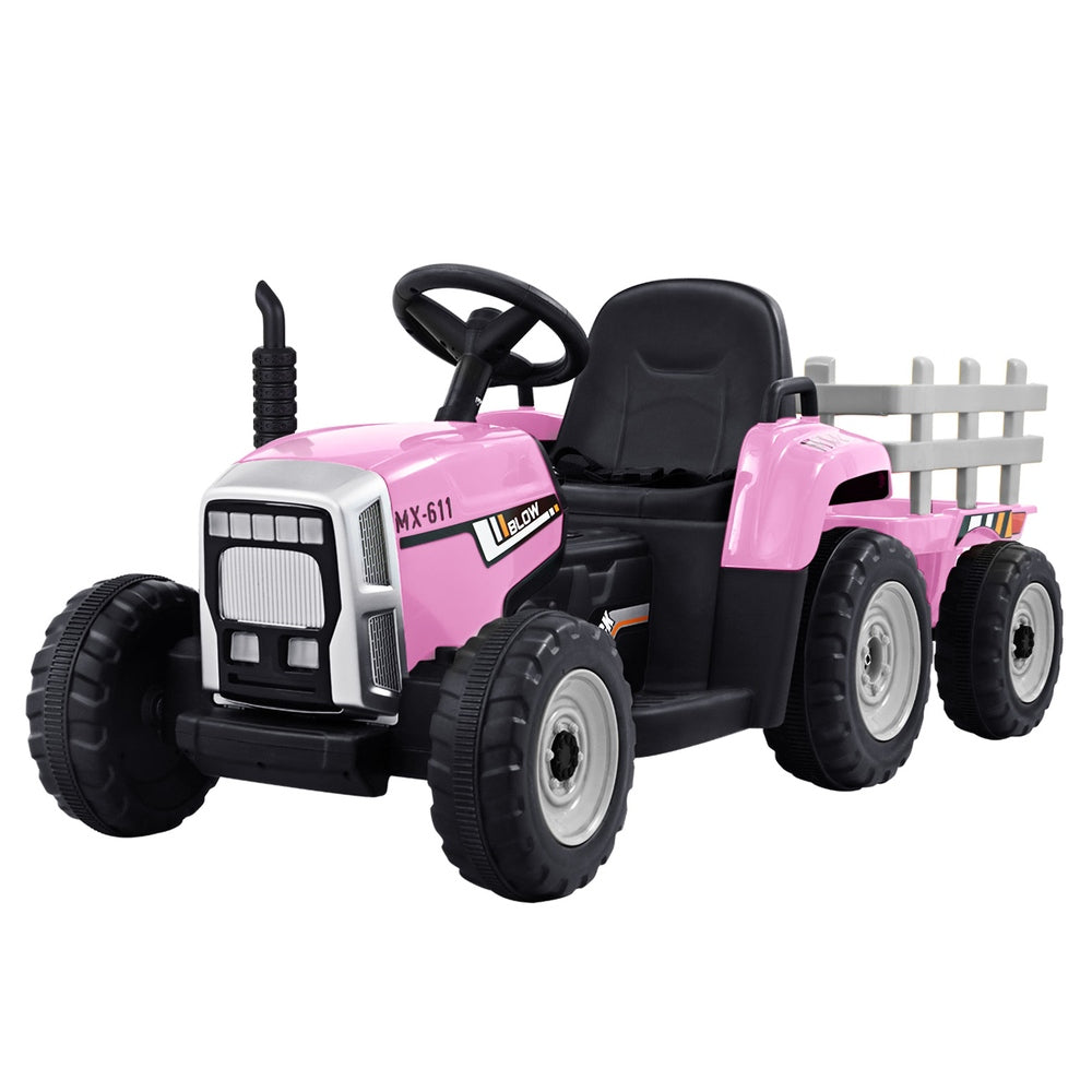 Rigo 12V Kids Electric Ride-On Tractor Pink