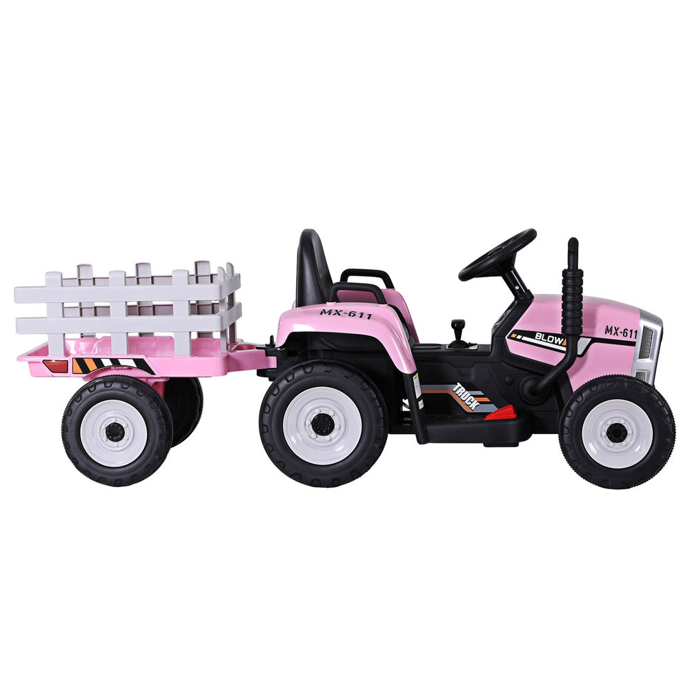 Rigo 12V Kids Electric Ride-On Tractor Pink