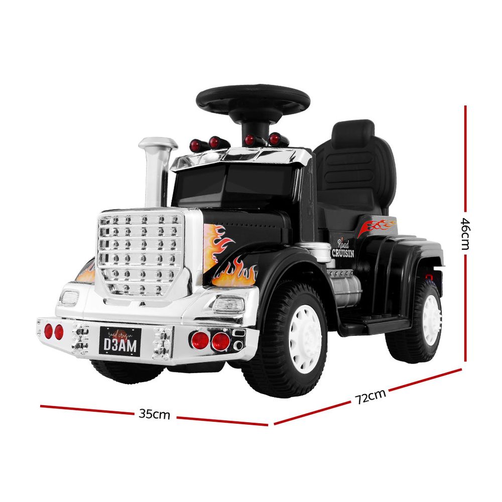Rigo 6V Kids Electric Ride-On Truck Black & White