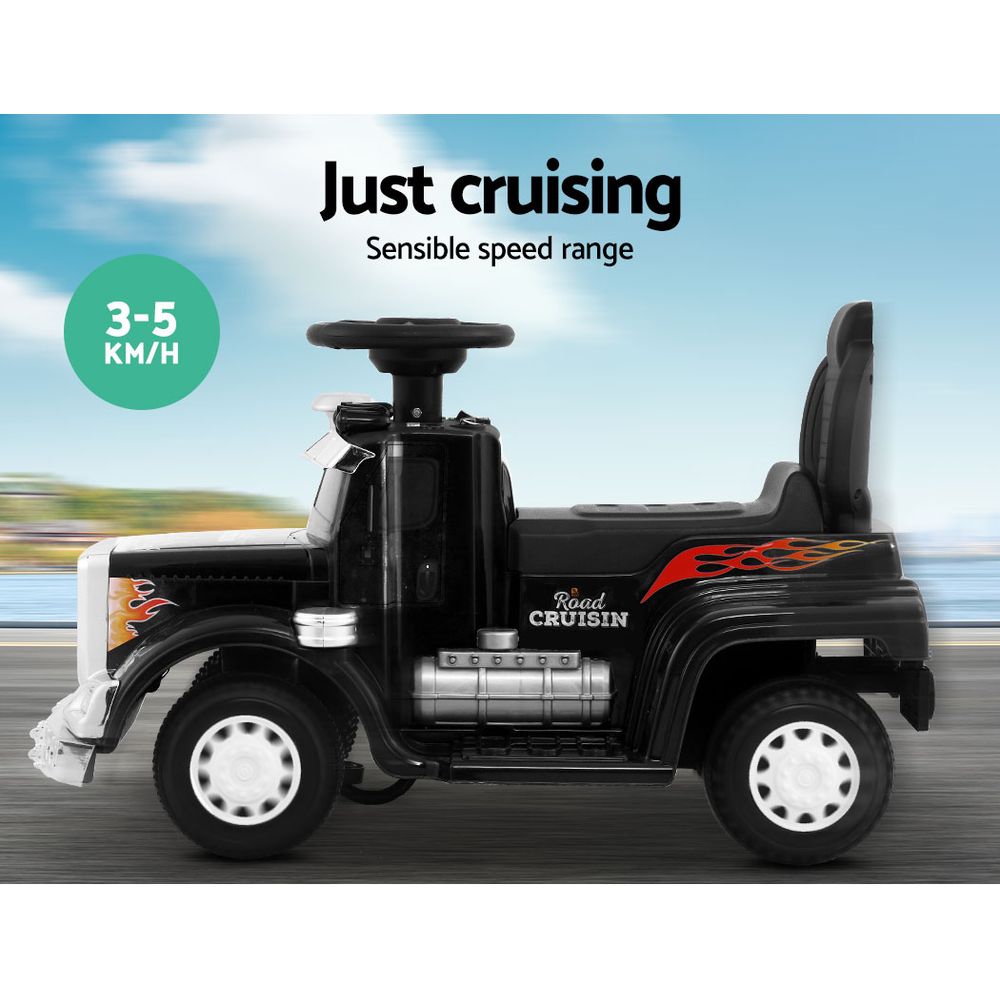 Rigo 6V Kids Electric Ride-On Truck Black & White