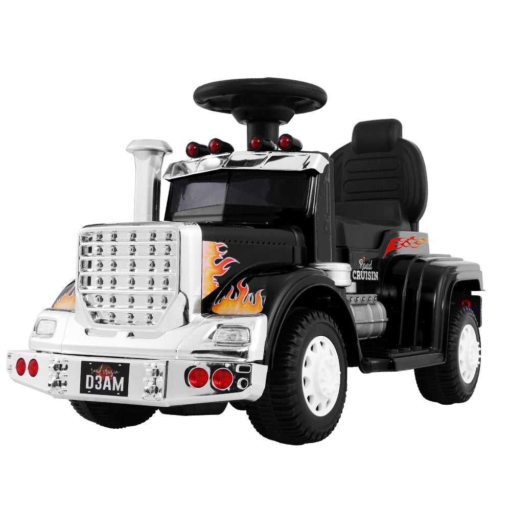 Rigo 6V Kids Electric Ride-On Truck Black & White