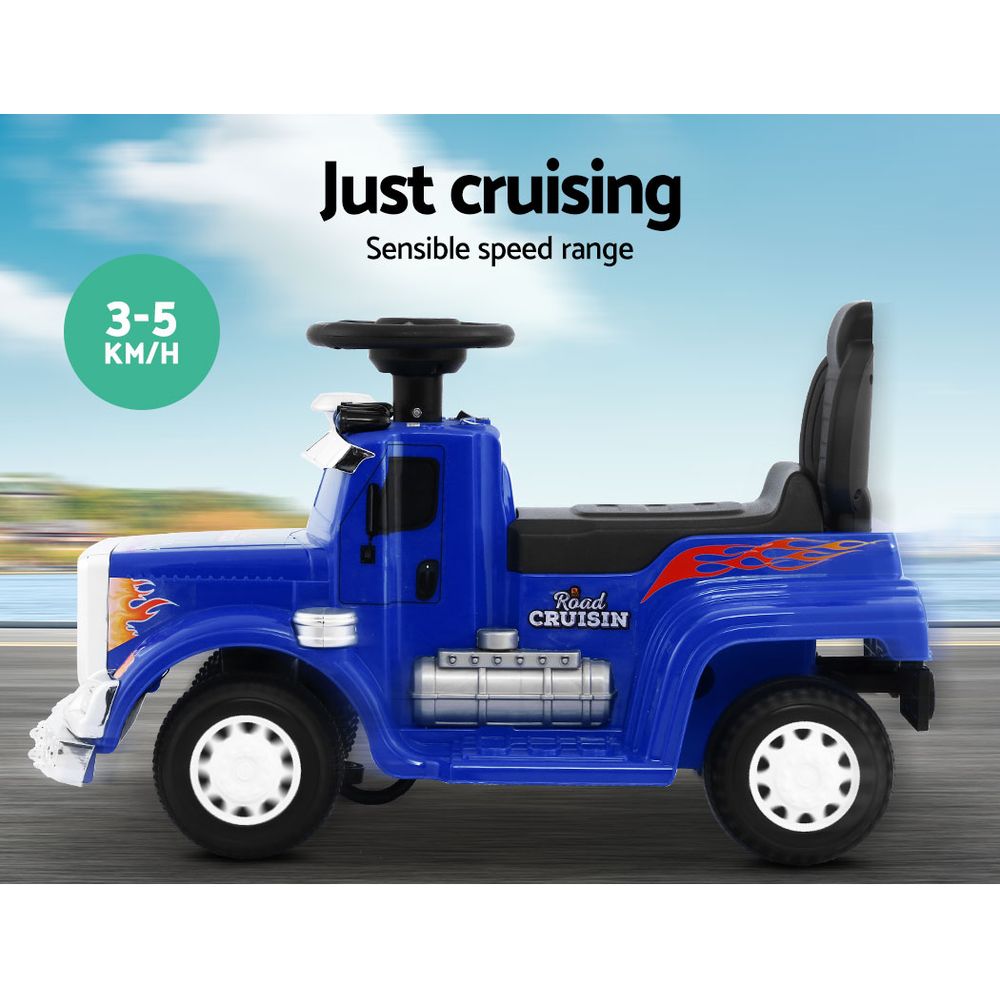 Rigo 6V Kids Electric Ride-On Truck Blue