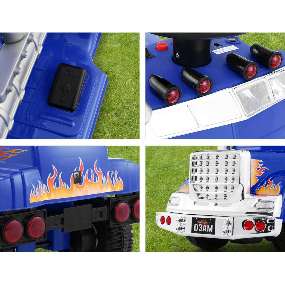 Rigo 6V Kids Electric Ride-On Truck Blue