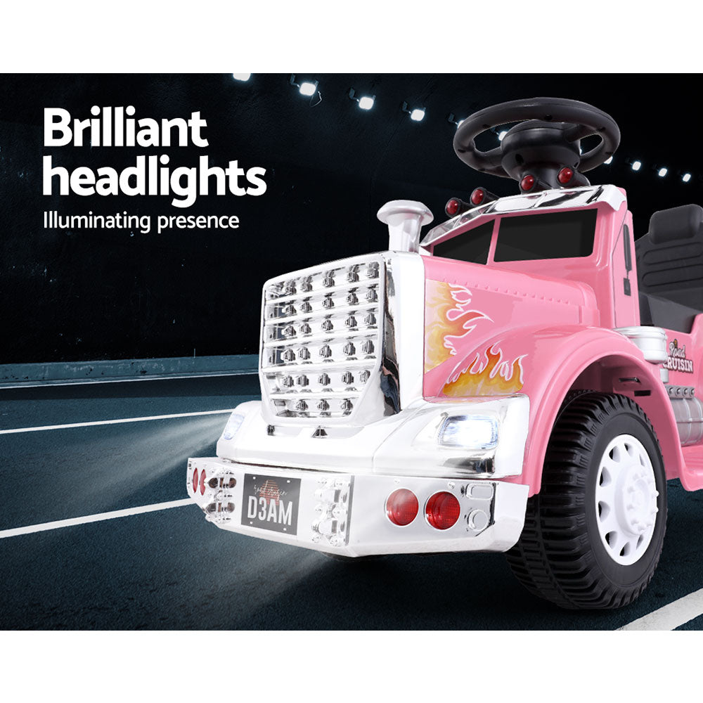 Rigo 6V Kids Electric Ride On Truck Pink