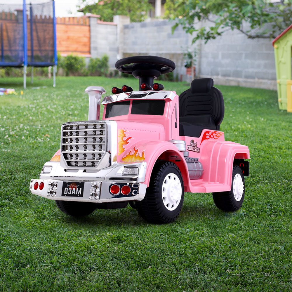 Rigo 6V Kids Electric Ride On Truck Pink