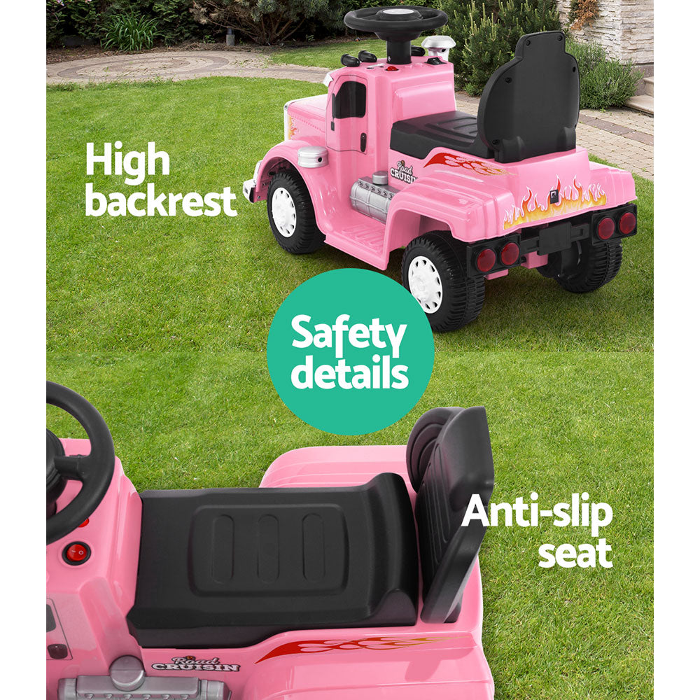 Rigo 6V Kids Electric Ride On Truck Pink