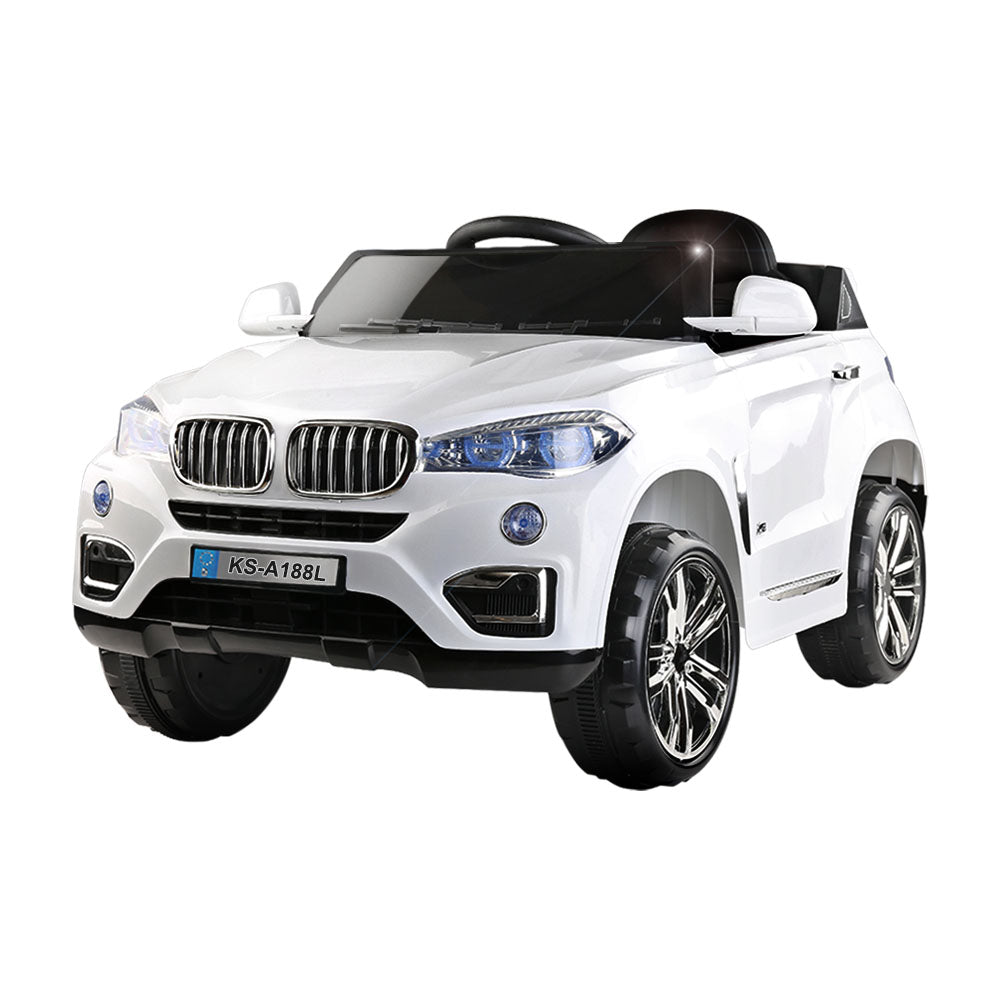 Rigo Kids Electric Ride-On SUV BMW X5-Inspired 6V White