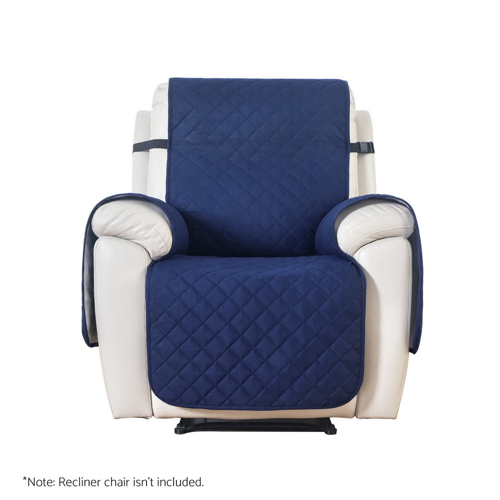 Navy Recliner Chair Cover 1-Seater Water Resistant