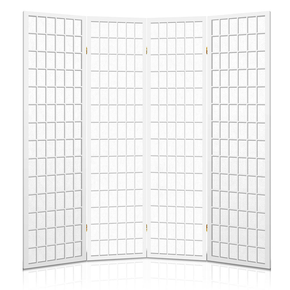 Oriental 4-Panel Room Divider 174x179cm White