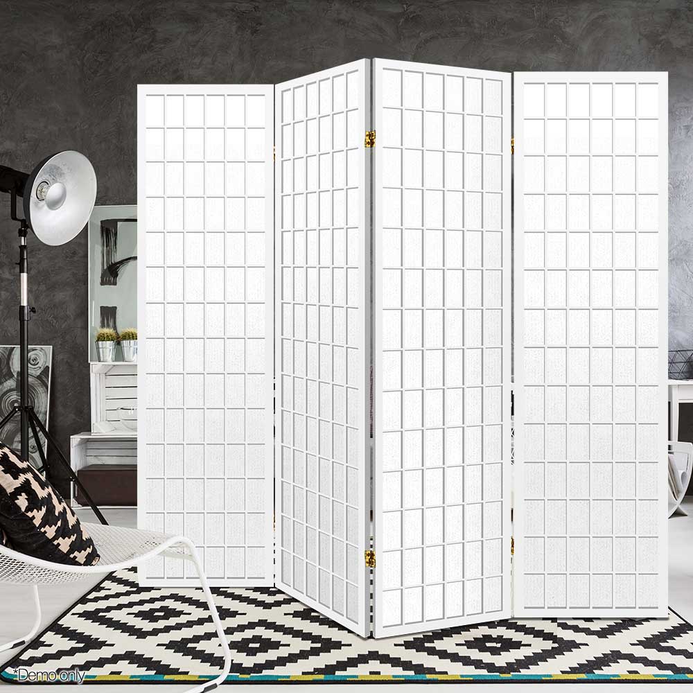 Oriental 4-Panel Room Divider 174x179cm White