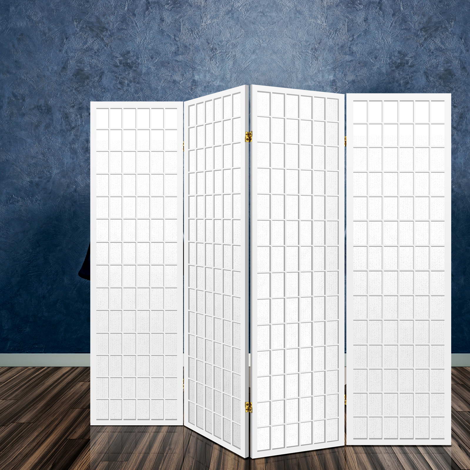 Oriental 4-Panel Room Divider 174x179cm White
