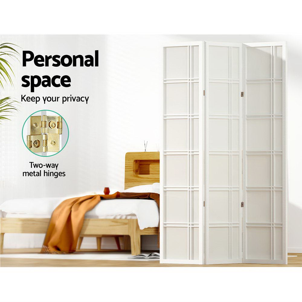 Nova 3-Panel Room Divider Screen White