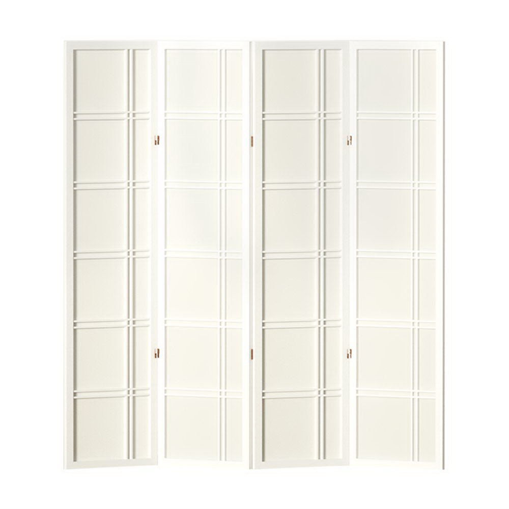 Nova 4-Panel Room Divider Screen White 176x179cm