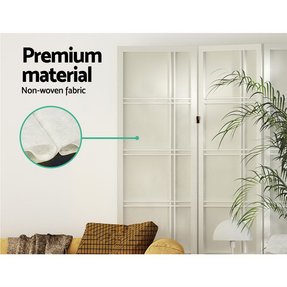 Nova 4-Panel Room Divider Screen White 176x179cm