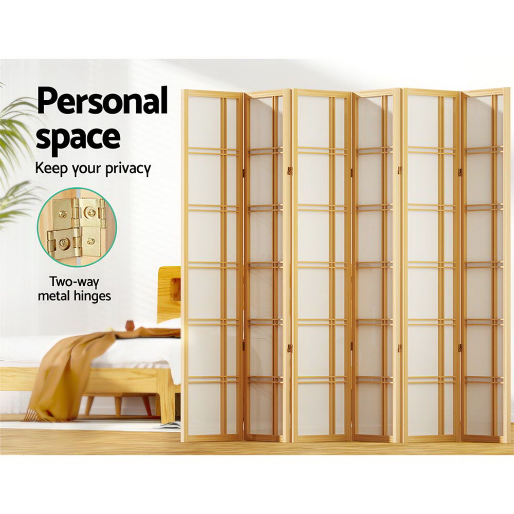 Nova 6-Panel Room Divider Screen Natural