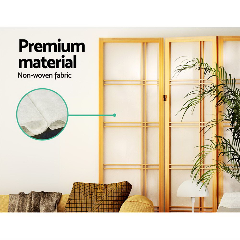 Nova 6-Panel Room Divider Screen Natural