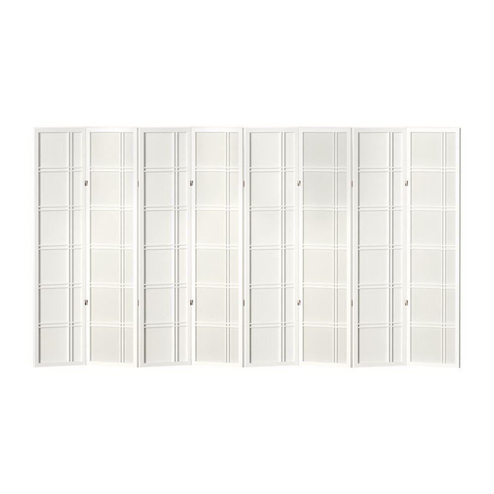 Nova 8-Panel Room Divider Screen White