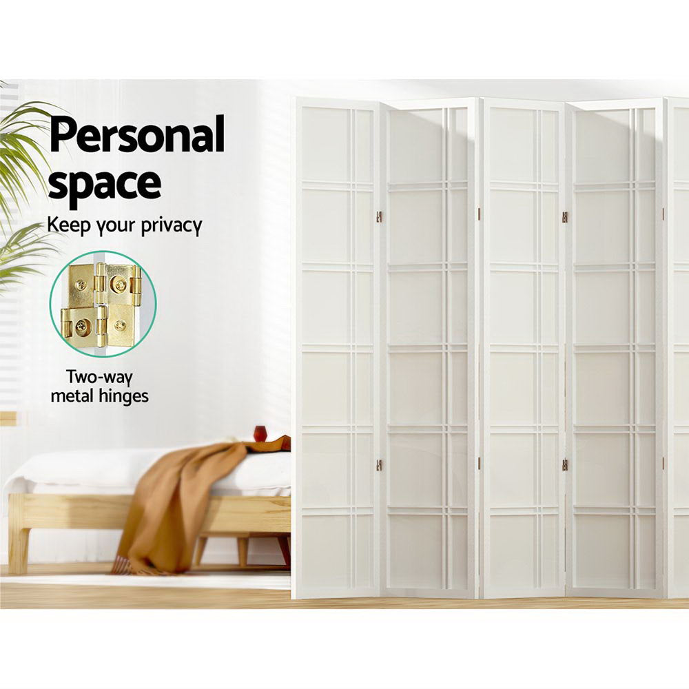 Nova 8-Panel Room Divider Screen White