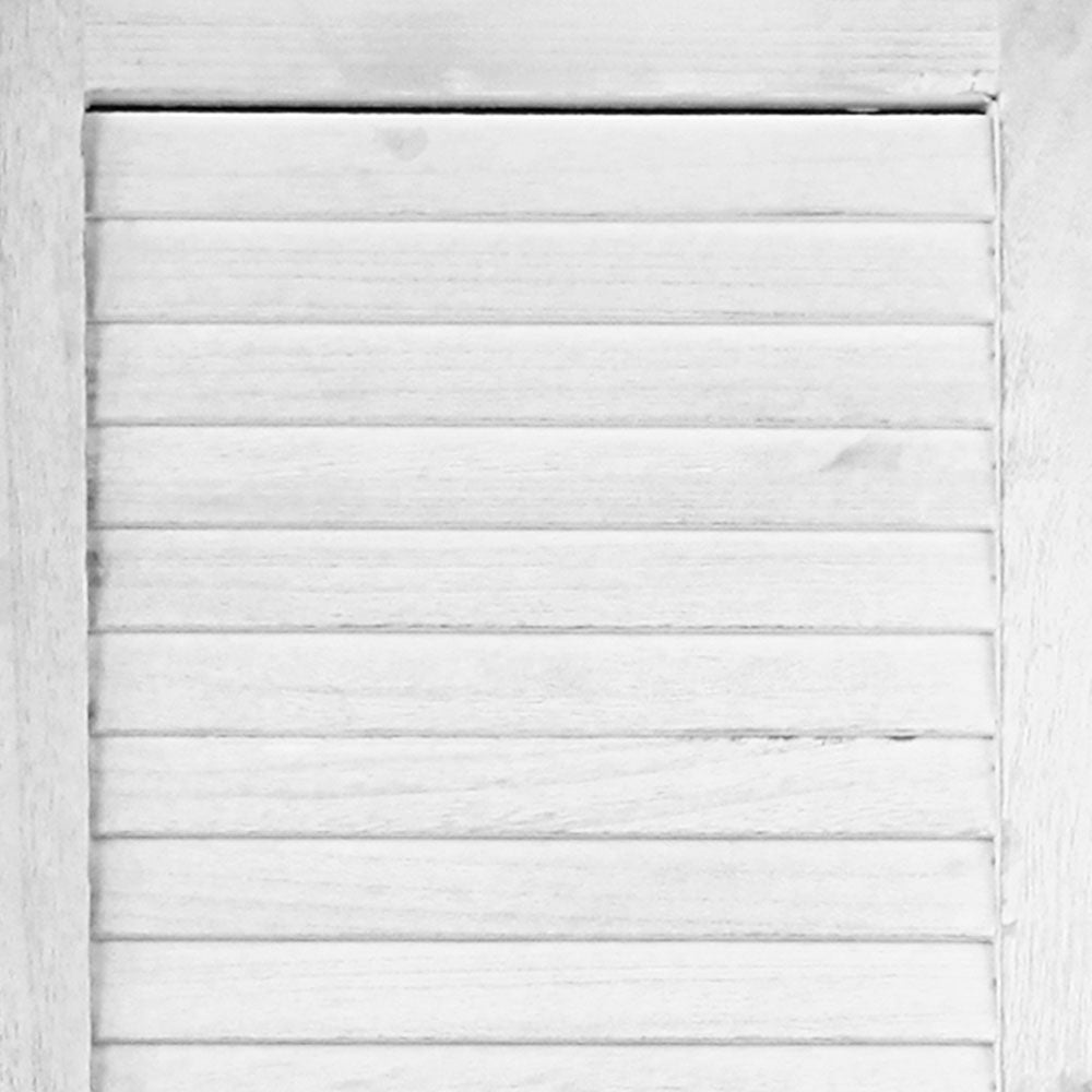 Louver 3-Panel Room Divider Screen 120x170cm White