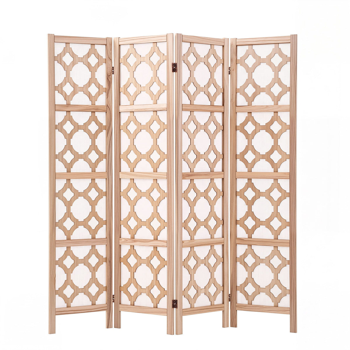 Artiss 4 Panel Room Divider Folding Privacy Screen Natural 170cm