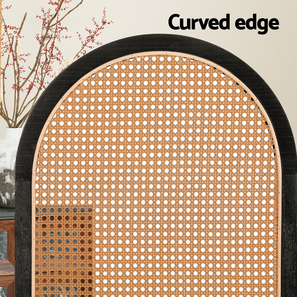 Artiss 3-Panel Room Divider Rattan Brown