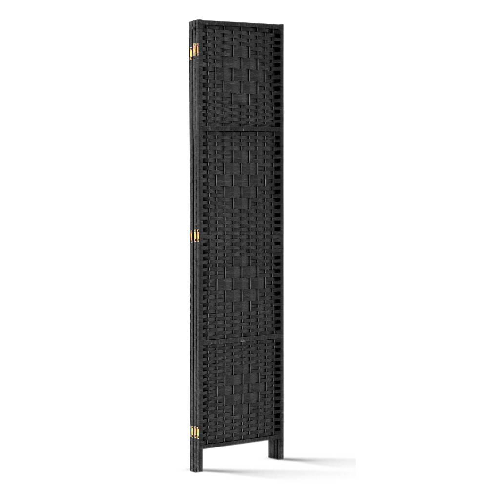 Artiss 3-Panel Room Divider Woven Black 123x170cm