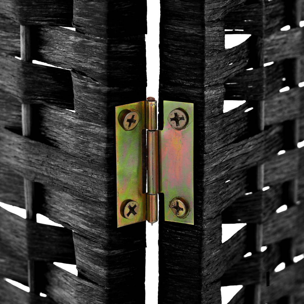 Artiss 6-Panel Room Divider Woven Black 245x170cm