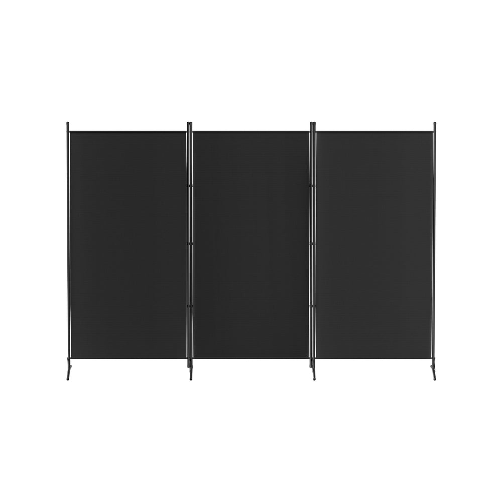 Artiss 3-Panel Room Divider Screen Fabric Black