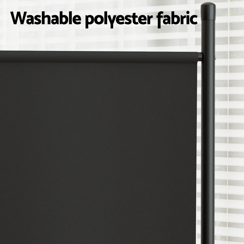 Artiss 3-Panel Room Divider Screen Fabric Black