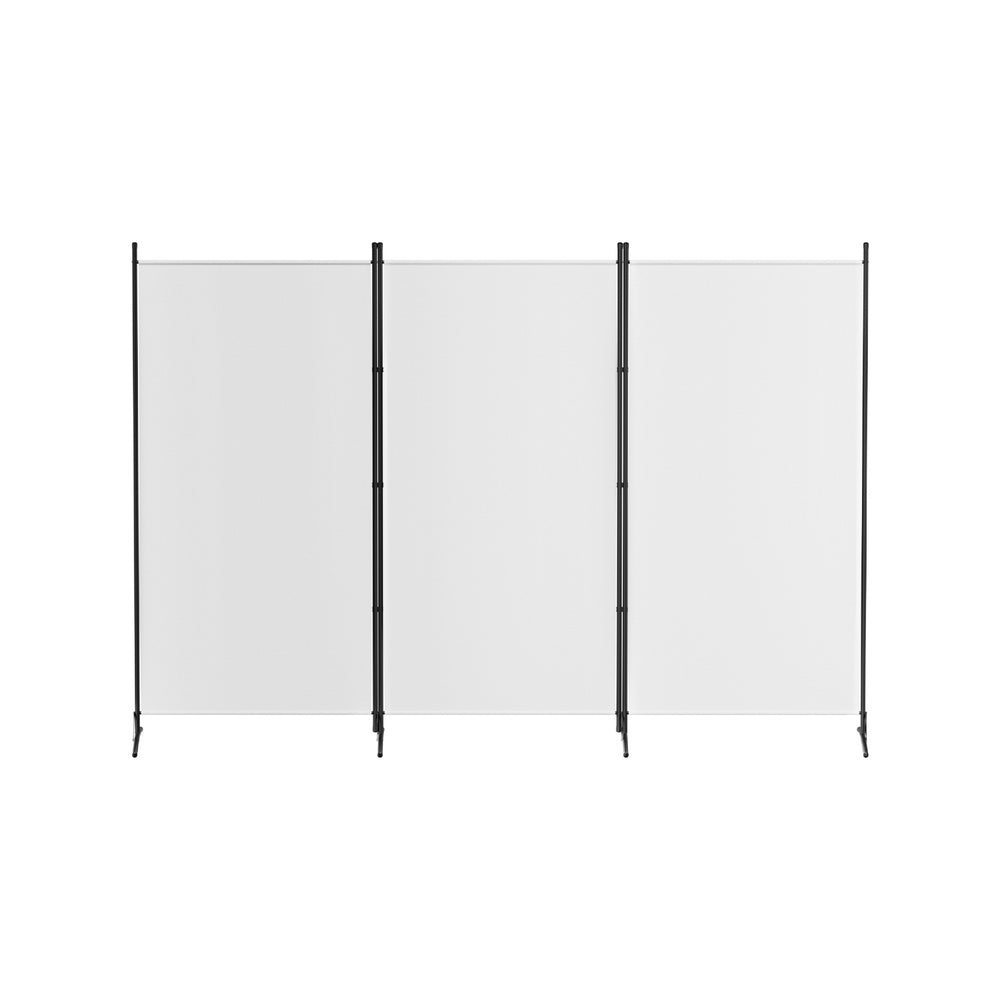 Artiss 3-Panel Room Divider Screen Fabric White 260x180cm