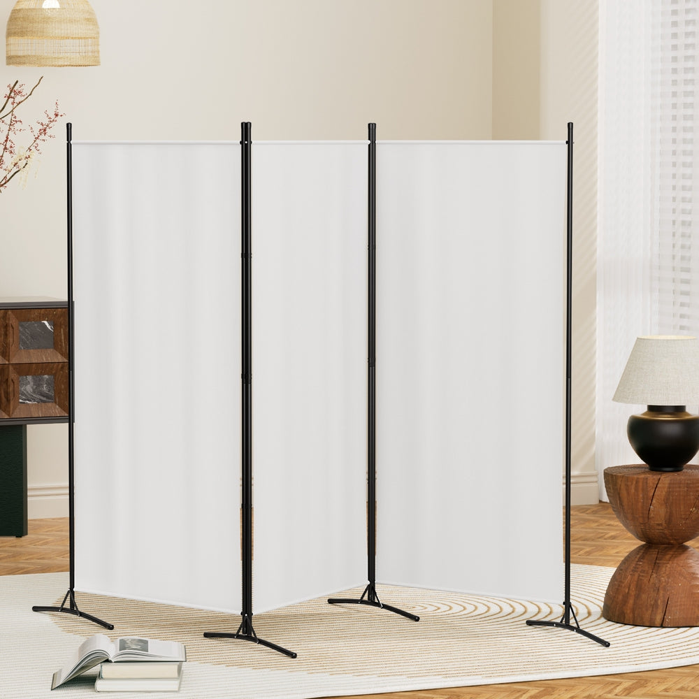 Artiss 3 Panel Room Divider Screen 260x180cm Fabric White