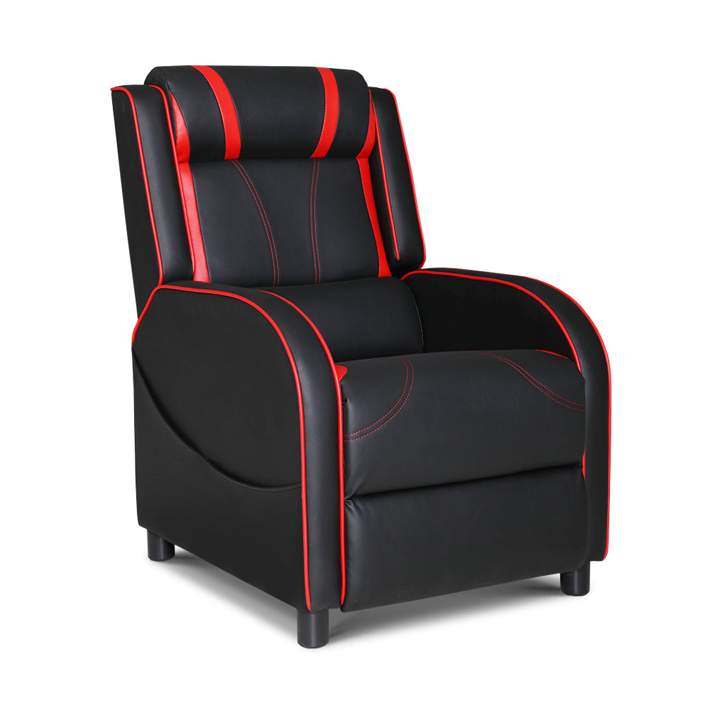 Serik Gaming Recliner Chair Leather Black