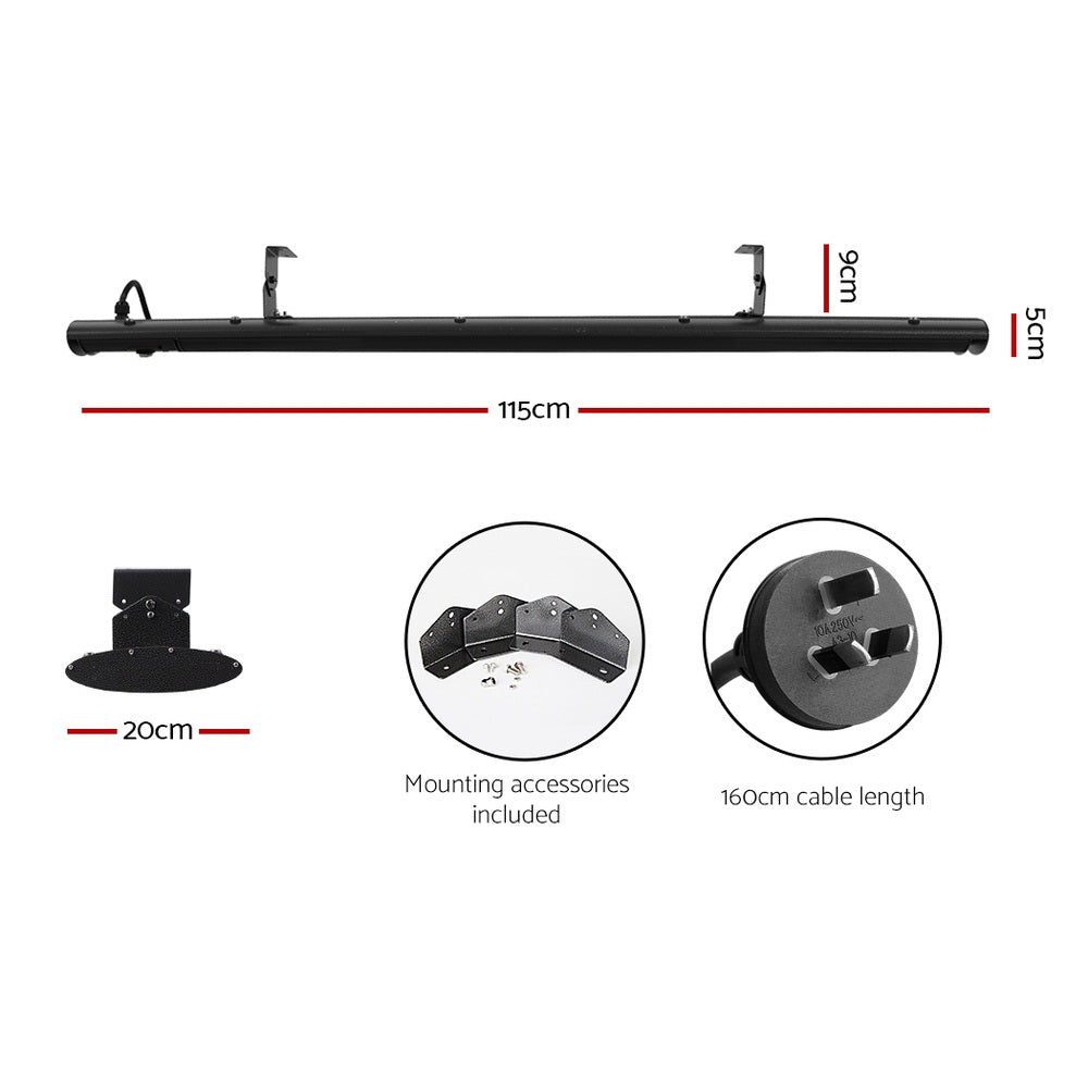 Devanti 1800W Radiant Strip Heater Outdoor Black