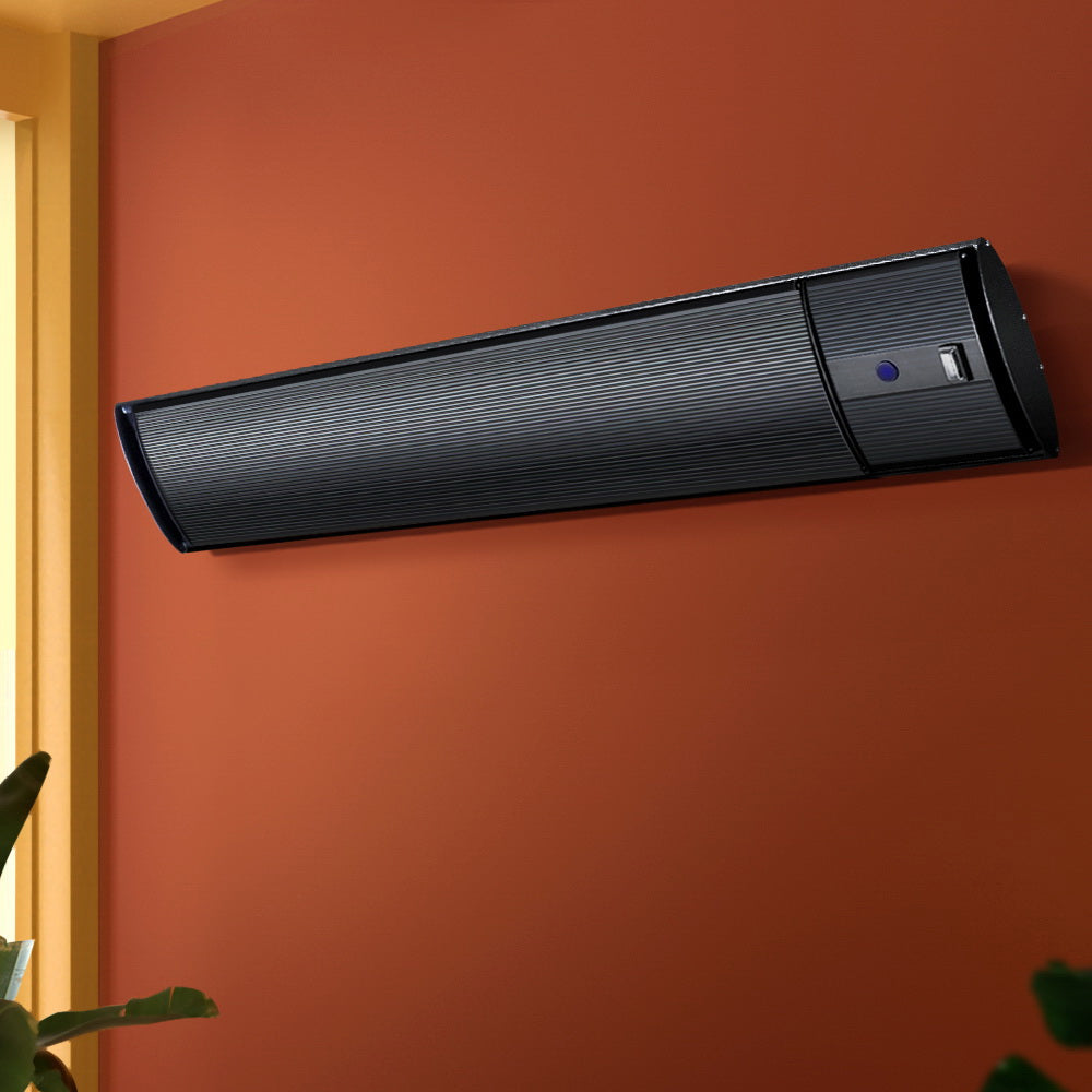 Devanti 1800W Radiant Strip Heater Outdoor Black