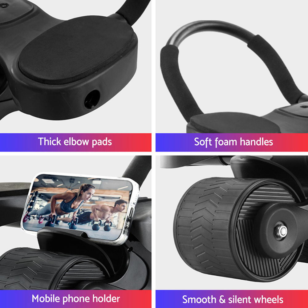 Everfit Ab Roller Automatic Rebound Core Exercise Wheel Home Gym