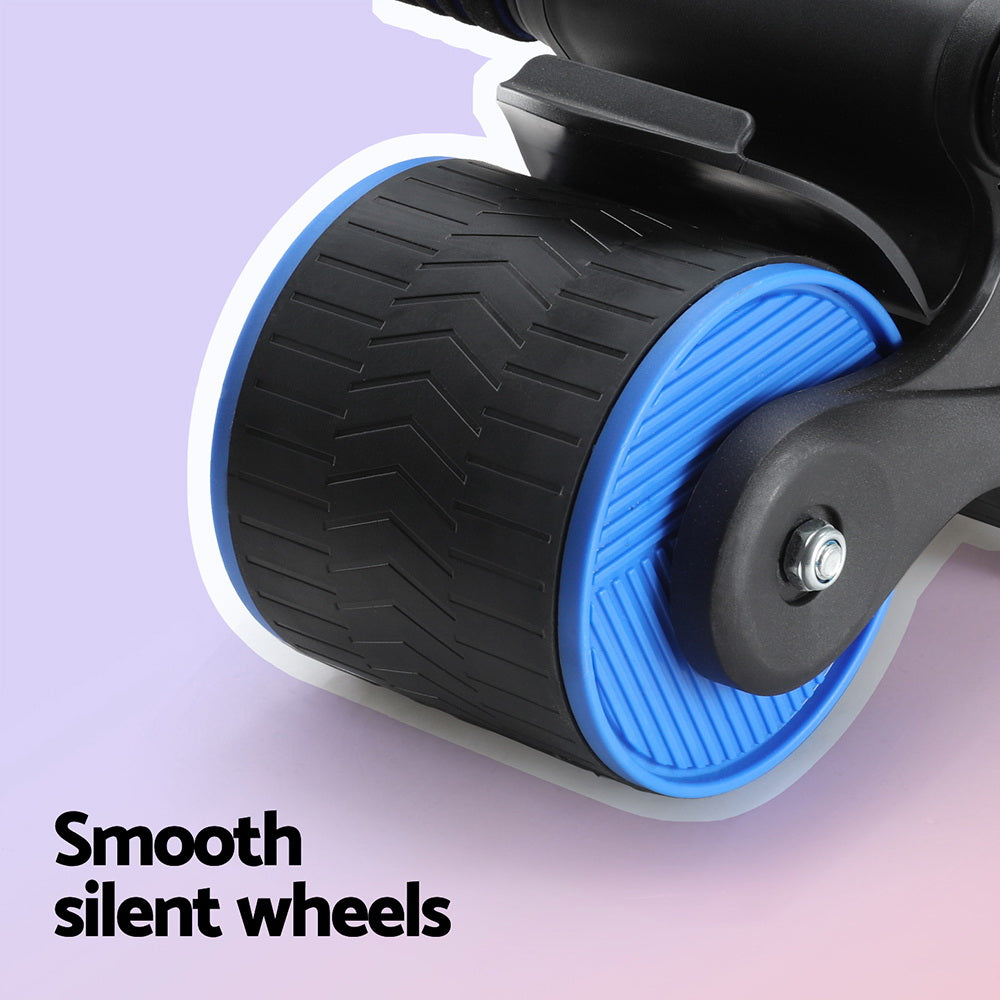 Everfit Ab Roller Automatic Rebound Blue Home Gym Equipment