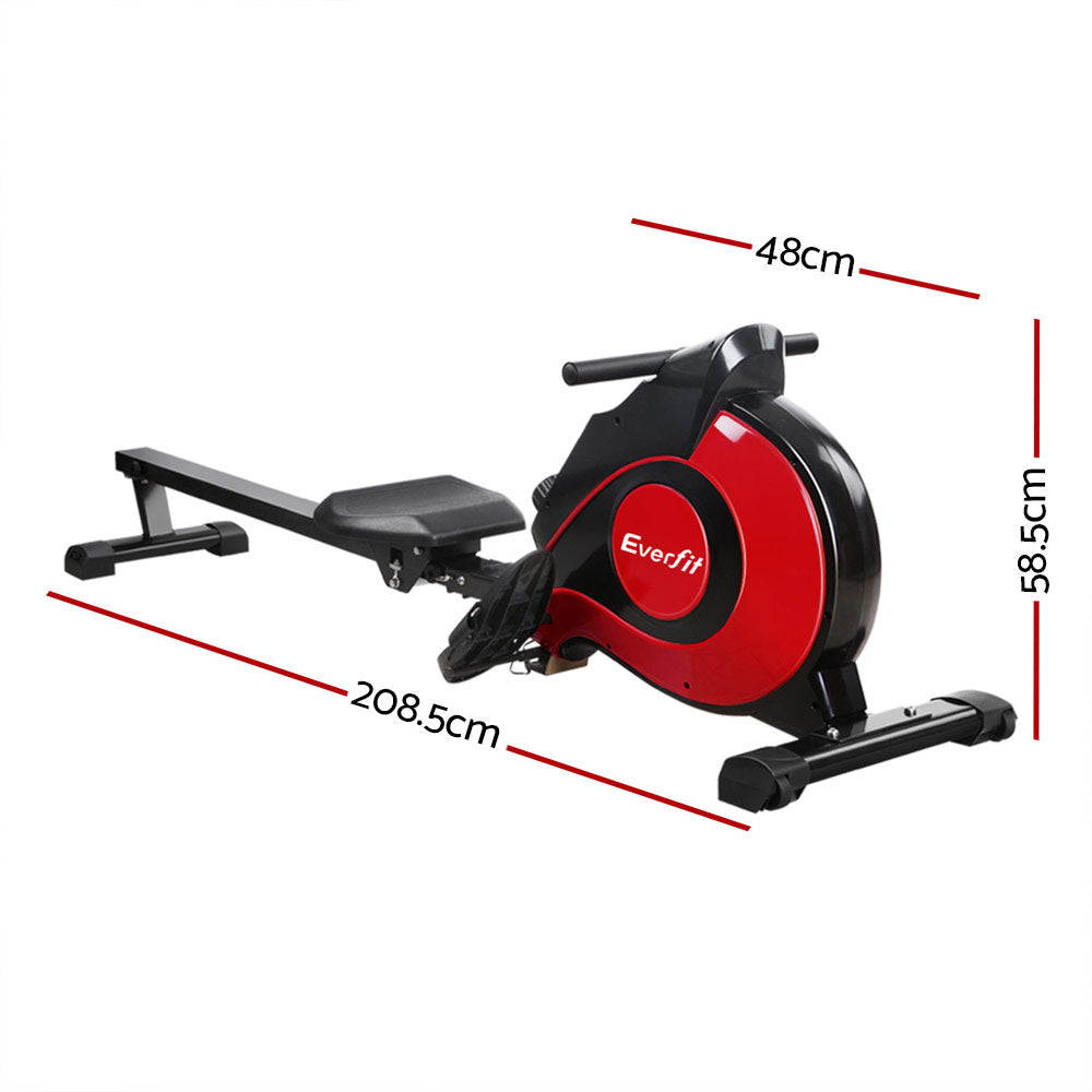Everfit Magnetic Rowing Machine Home Gym Cardio Red