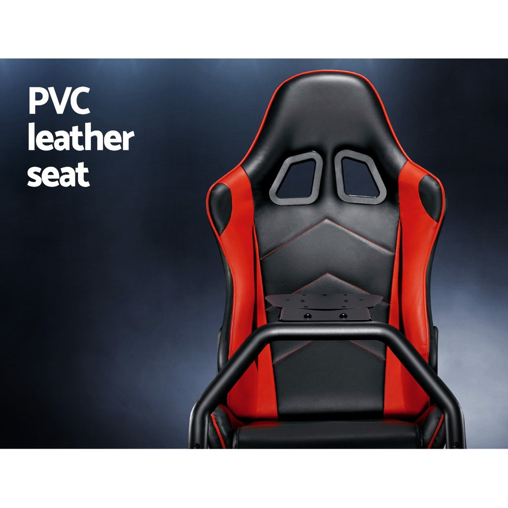 Artiss Racing Simulator Cockpit Adjustable Black/Red