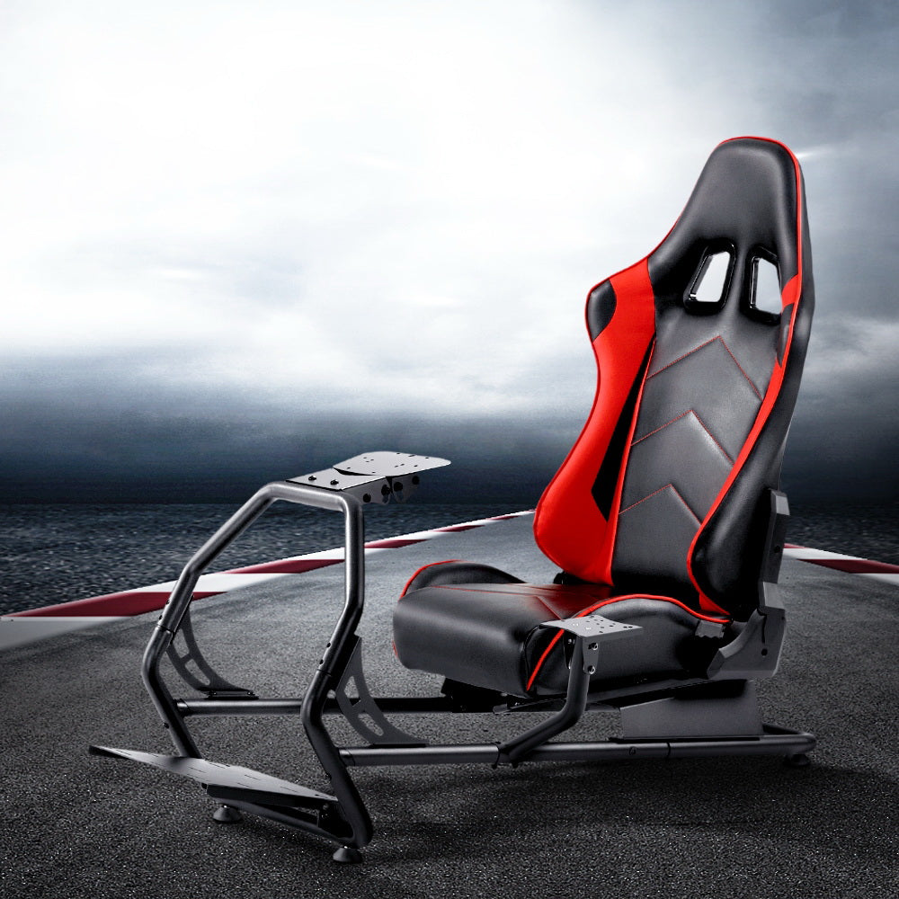 Artiss Racing Simulator Cockpit Adjustable Black/Red