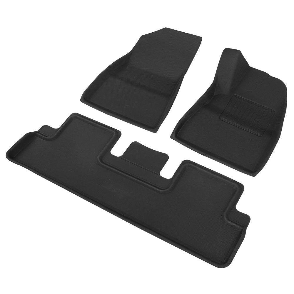 Weisshorn Tesla Model 3 Car Floor Mats Rubber Black