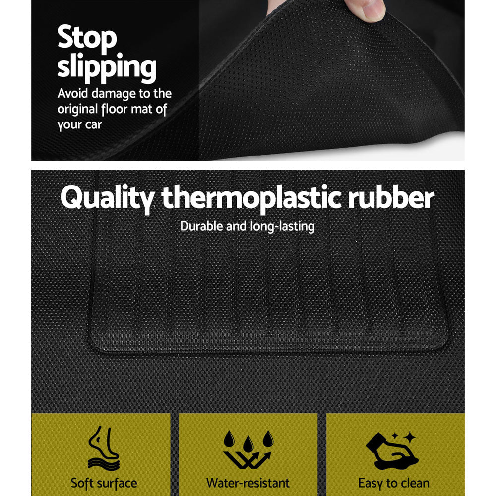 Weisshorn Tesla Model 3 Car Floor Mats Rubber Black
