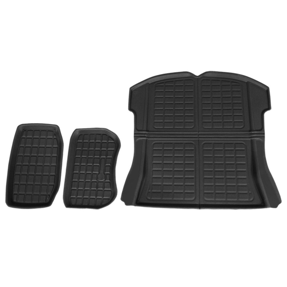 Tesla Model 3 2021-2022 Rubber Trunk Mats Set Black