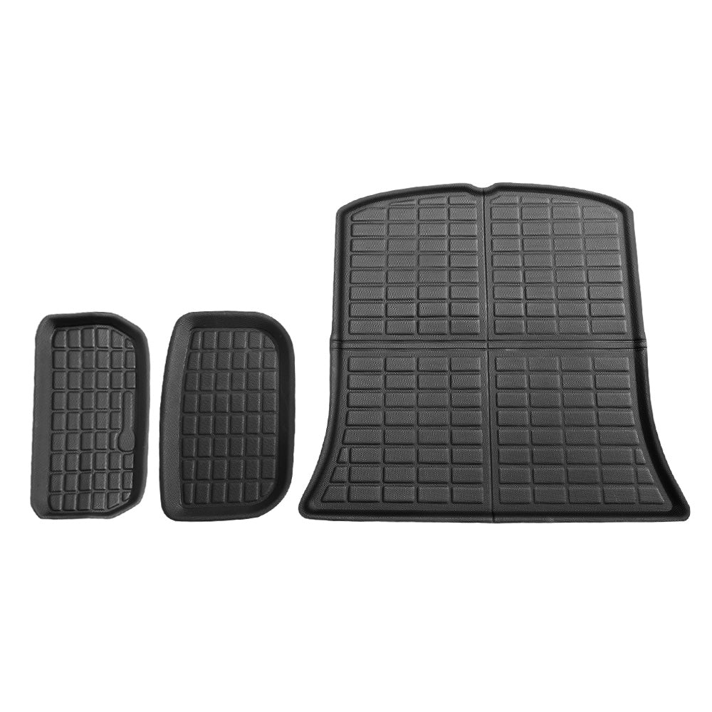 Model Y 2021-2024 Rear Front Cargo Trunk Mat Set Black