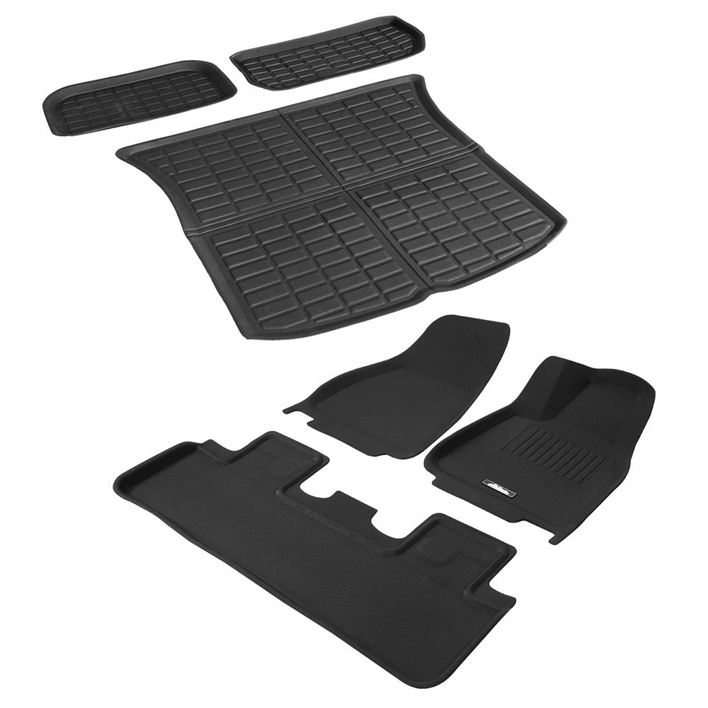 Weisshorn Tesla Model Y 2021-2023 Rubber Floor and Cargo Mats Black