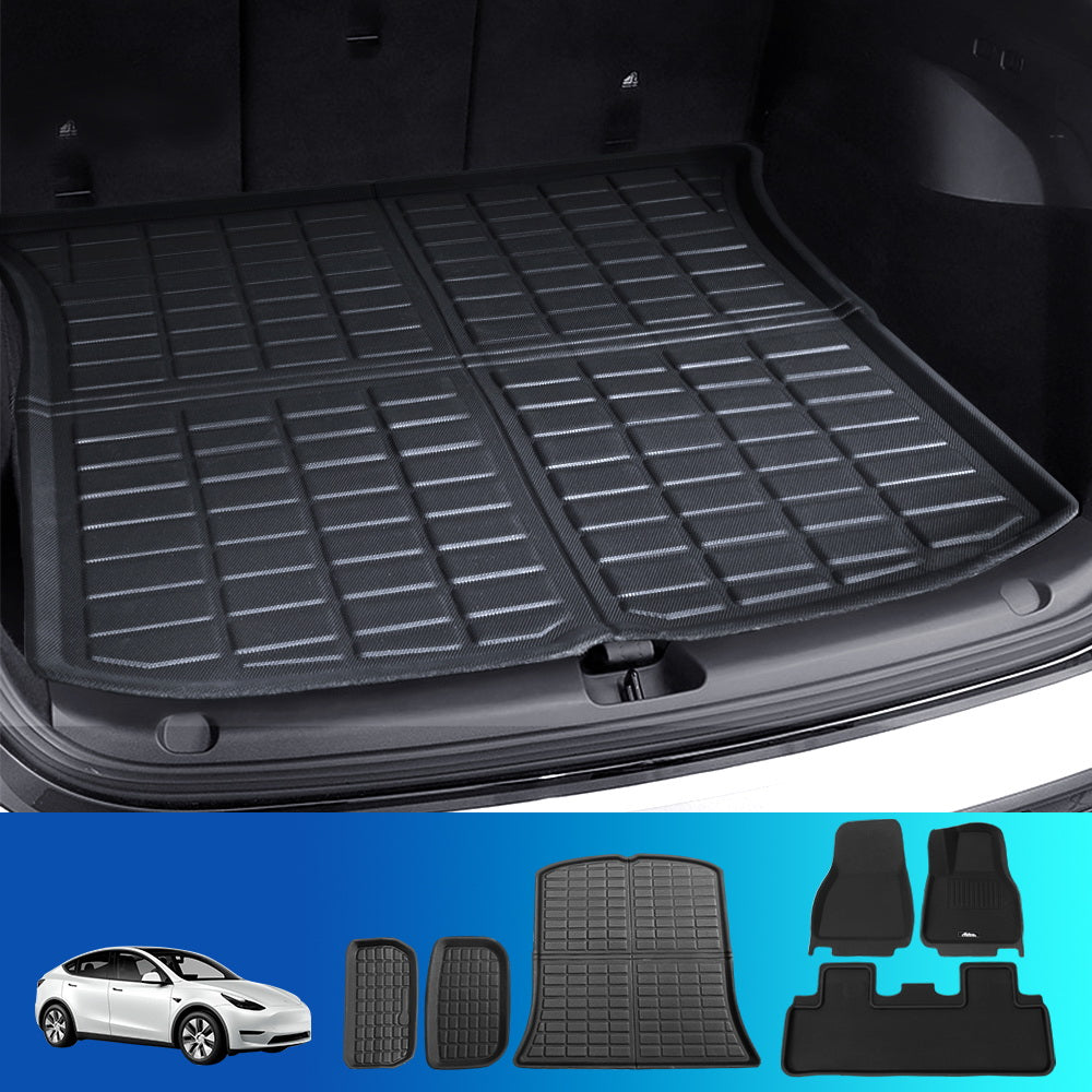 Weisshorn Tesla Model Y 2021-2023 Rubber Floor and Cargo Mats Black
