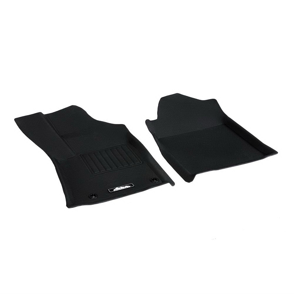 Weisshorn Toyota Hilux Dual Cab Rubber Floor Mats 2015-2022 Black