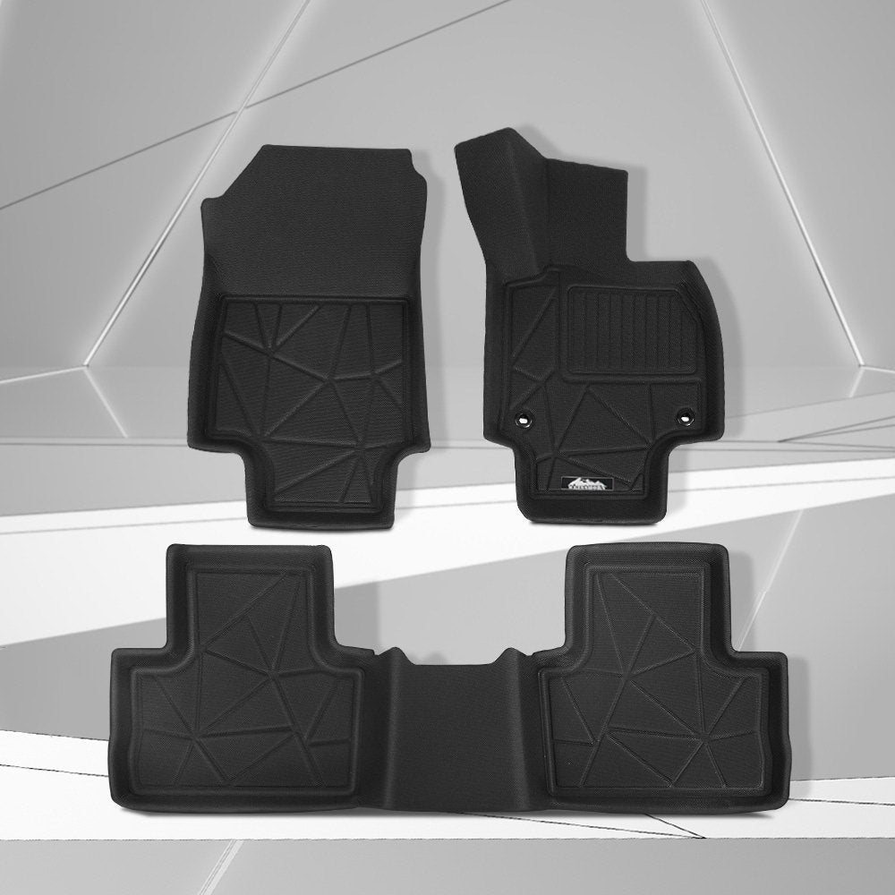 Weisshorn Car Floor Mats Rubber Black for Toyota RAV4 2019-2022