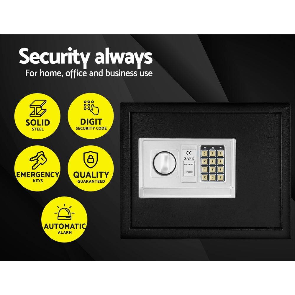 UL-TECH 20L Digital Security Safe Box Black