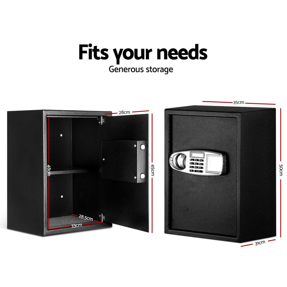 BLI 50cm Security Safe Box LCD Display Black